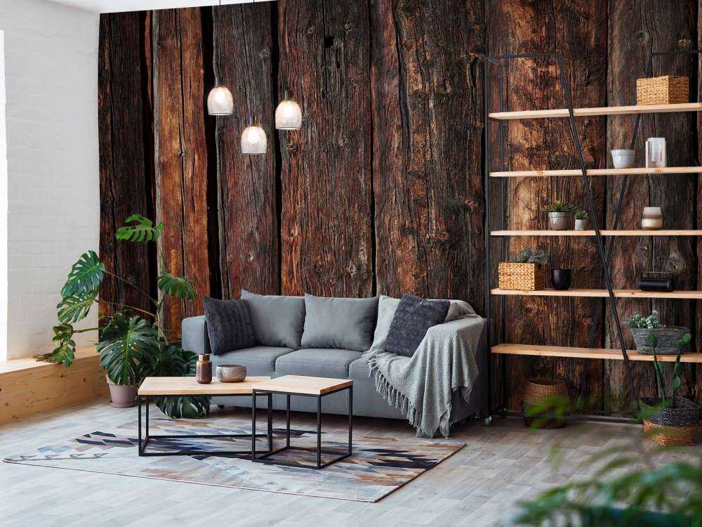 Dark vertical timber