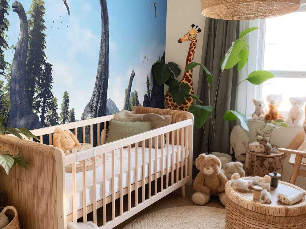 Alamosaurus group walking through a valley