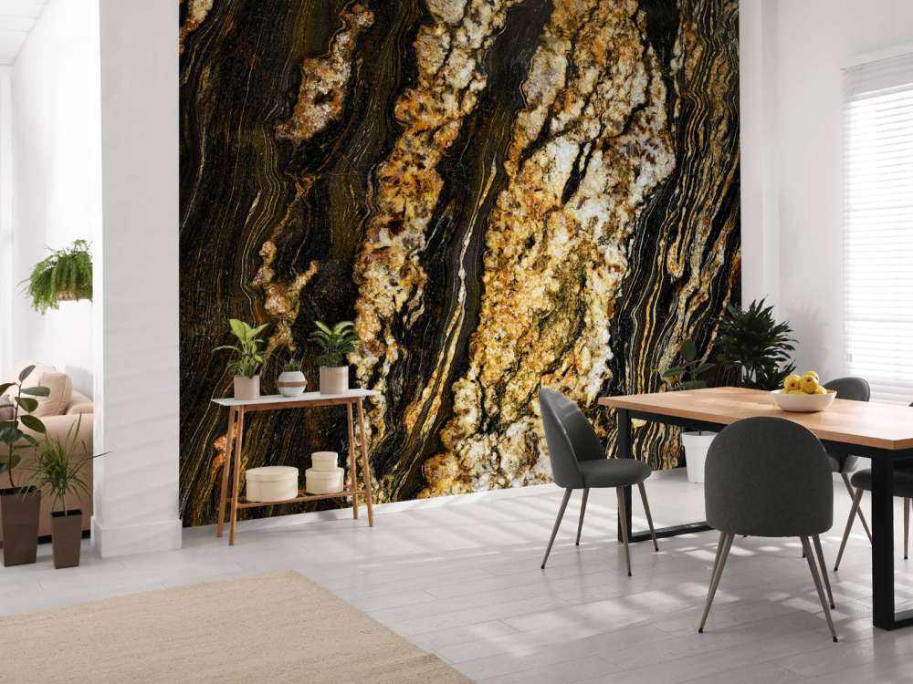 Dark marble with gold structure