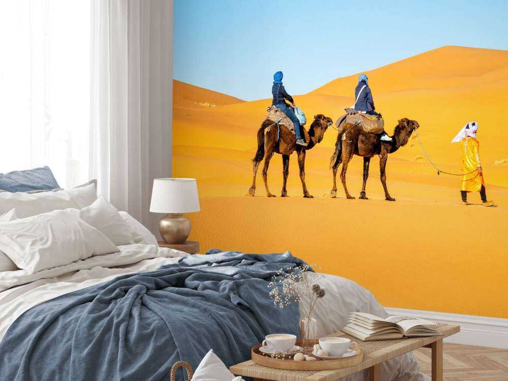 Camel ride through the desert