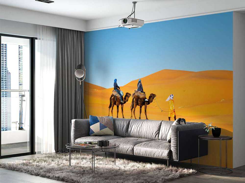 Camel ride through the desert