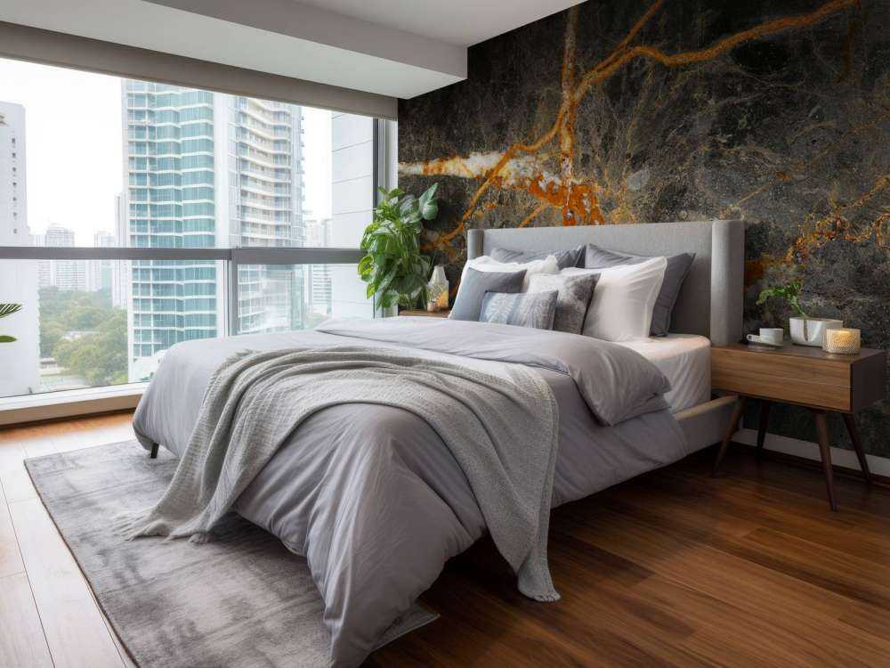 Marble with copper tones