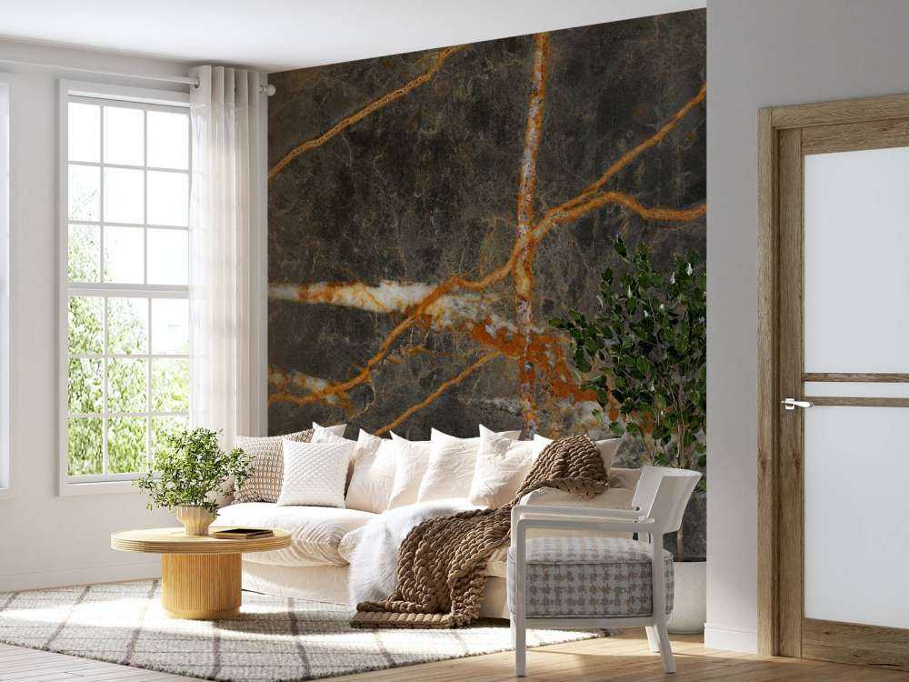 Marble with copper tones
