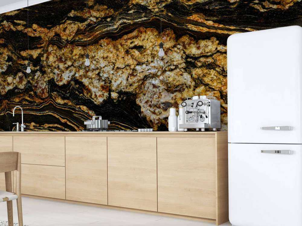 Black gold marble