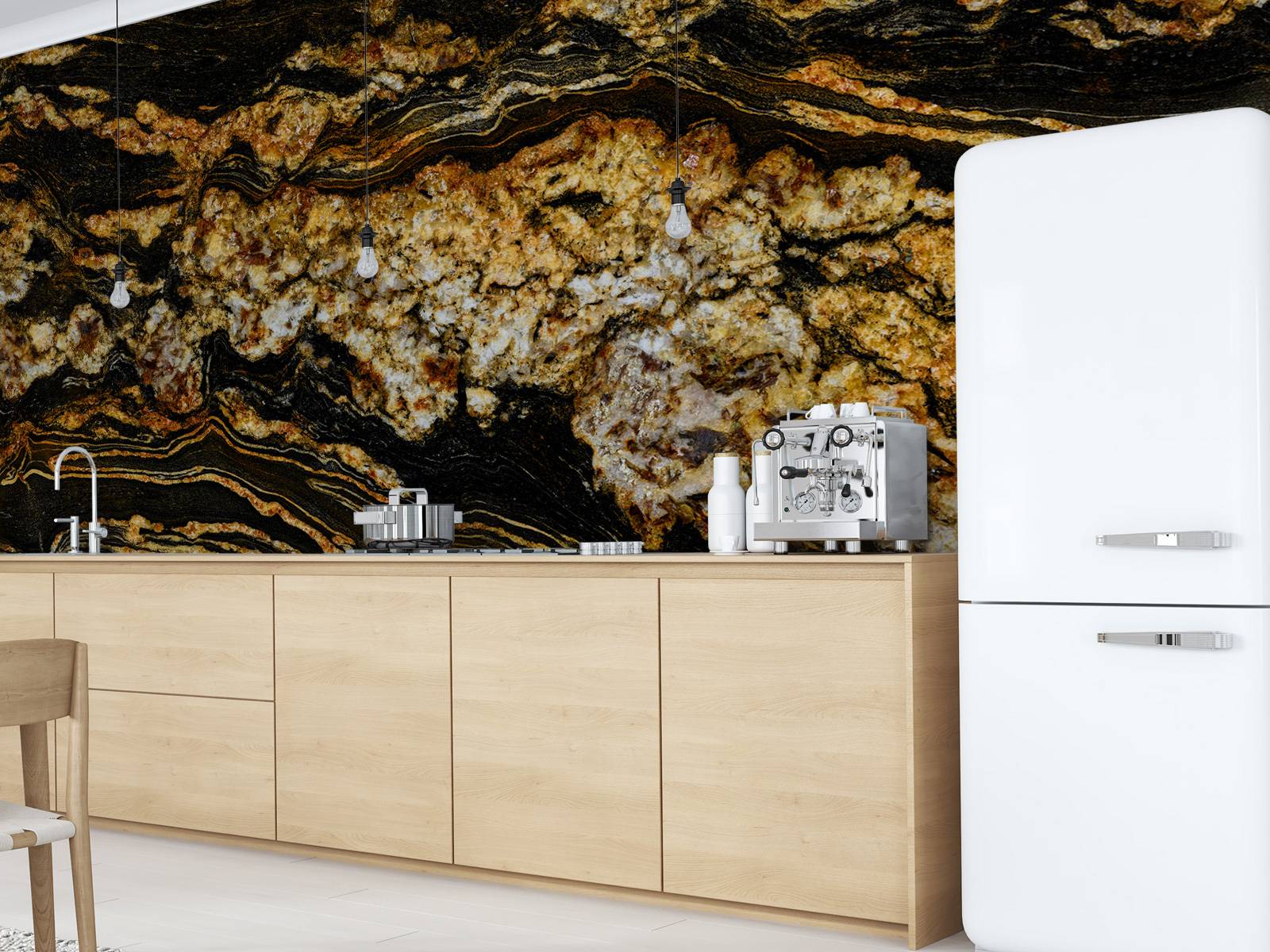 Black gold marble