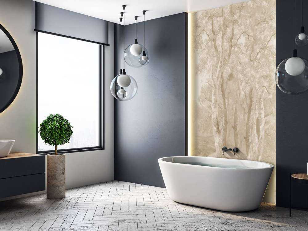 Forest Landscape Beige Panorama