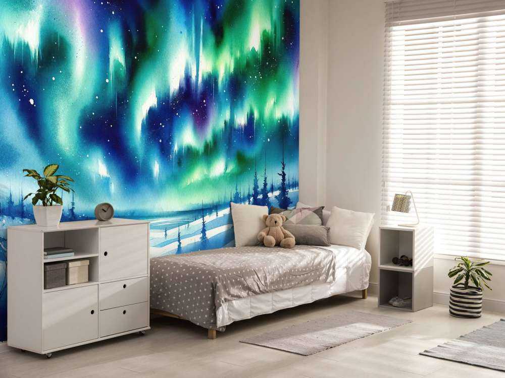 Arctic Fox and Northern Lights