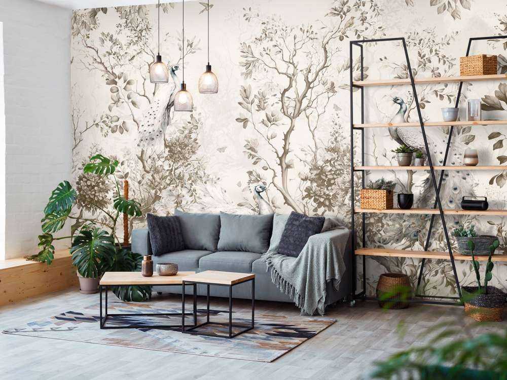 Peacocks in Pastoral Serenity