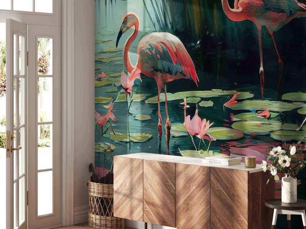 Waterlily Flamingo Oasis