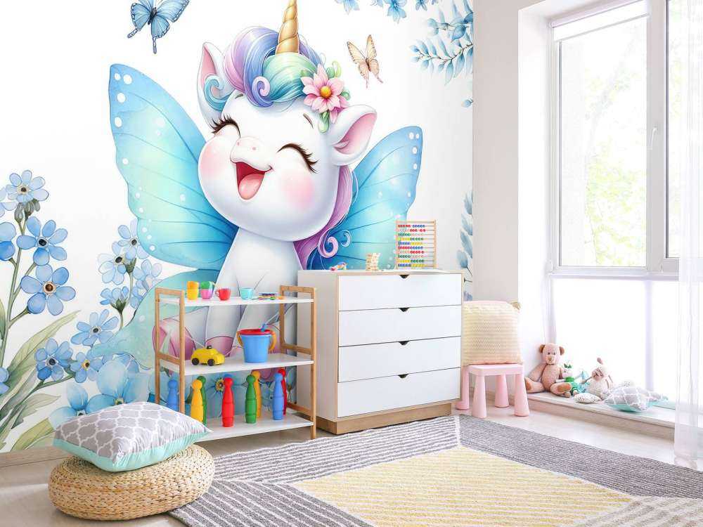 Happy Fairies Unicorn and Flowers