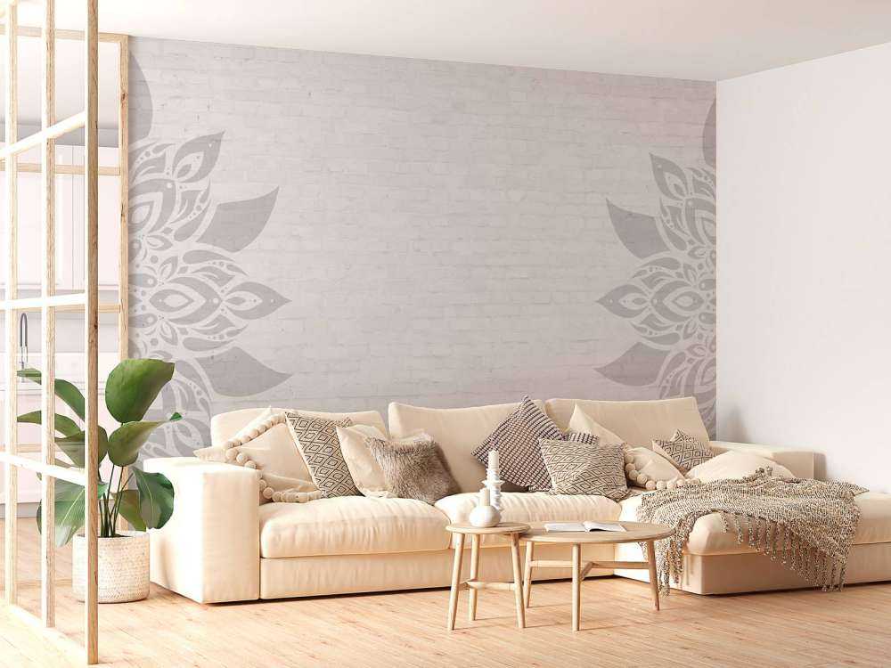 Gray White Mandala Blossom