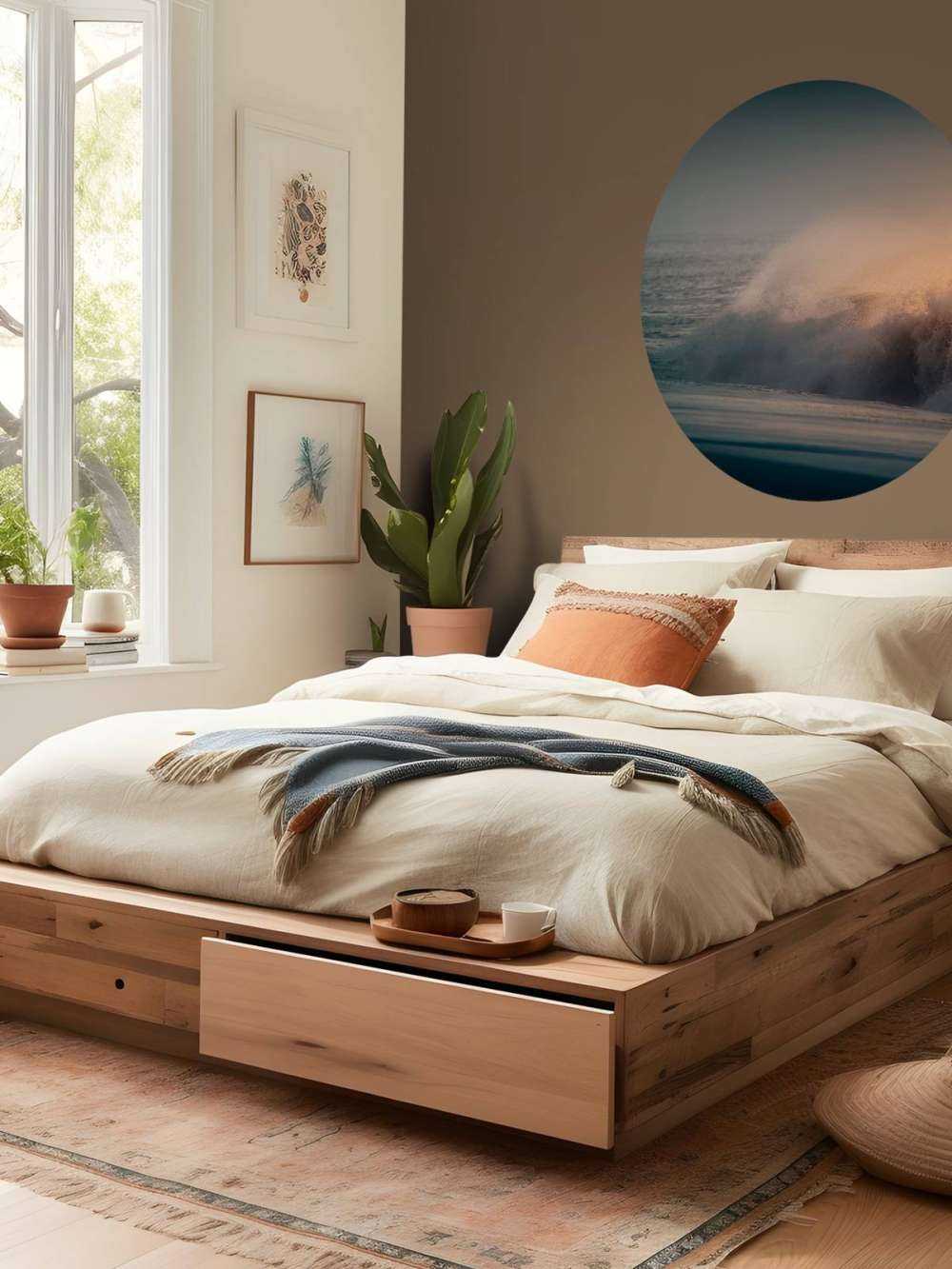 Breaking waves on the beach