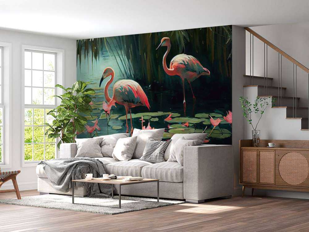 Waterlily Flamingo Oasis