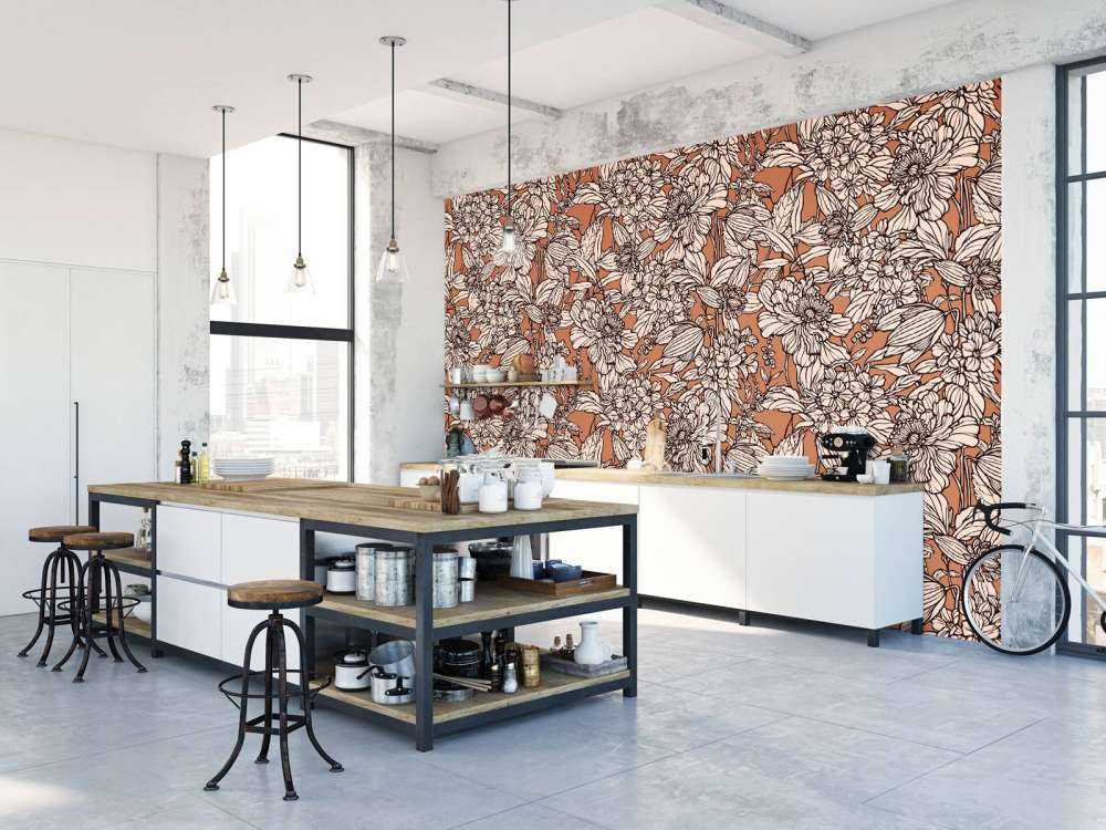 Terracotta Botanical Lines