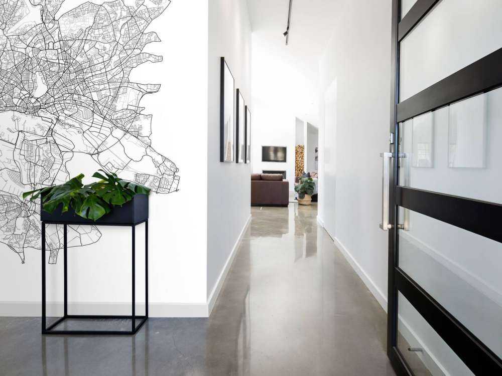 Map of Hamburg, white 