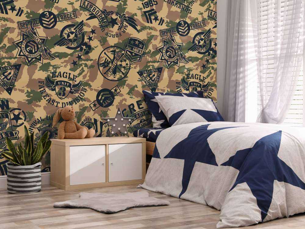 Camouflage with logos 