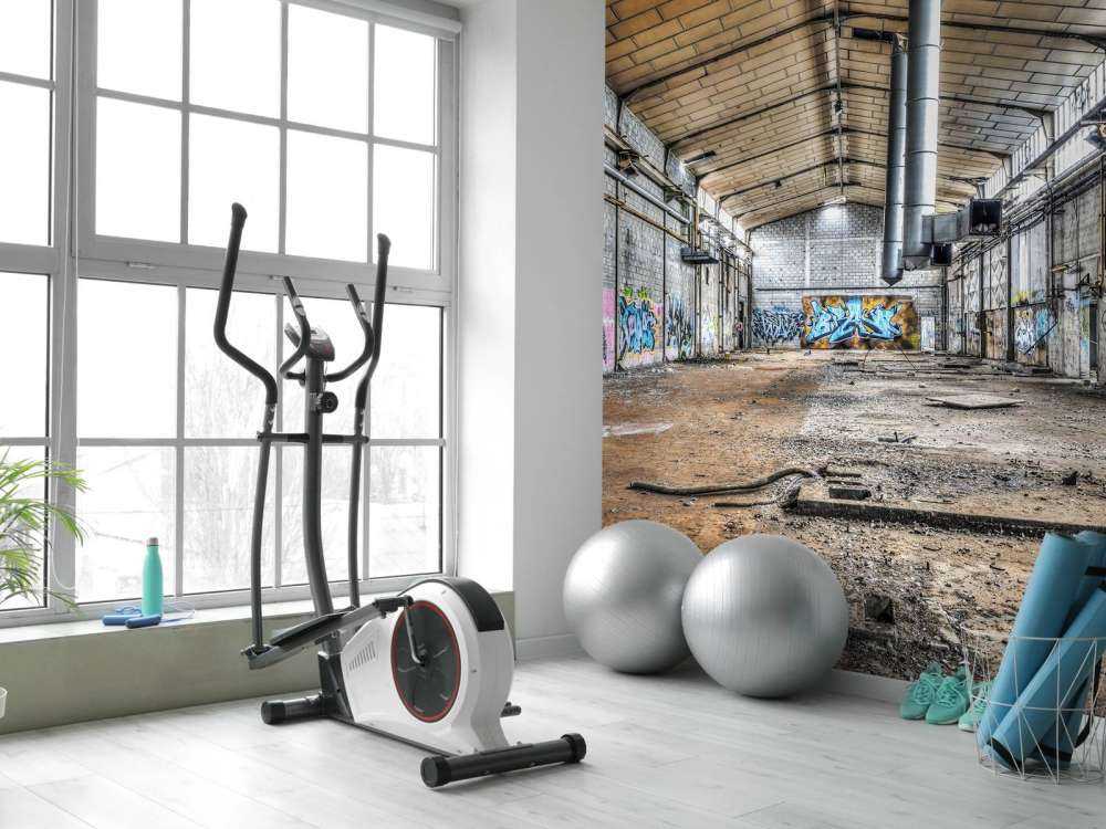 Old abandoned factory hall