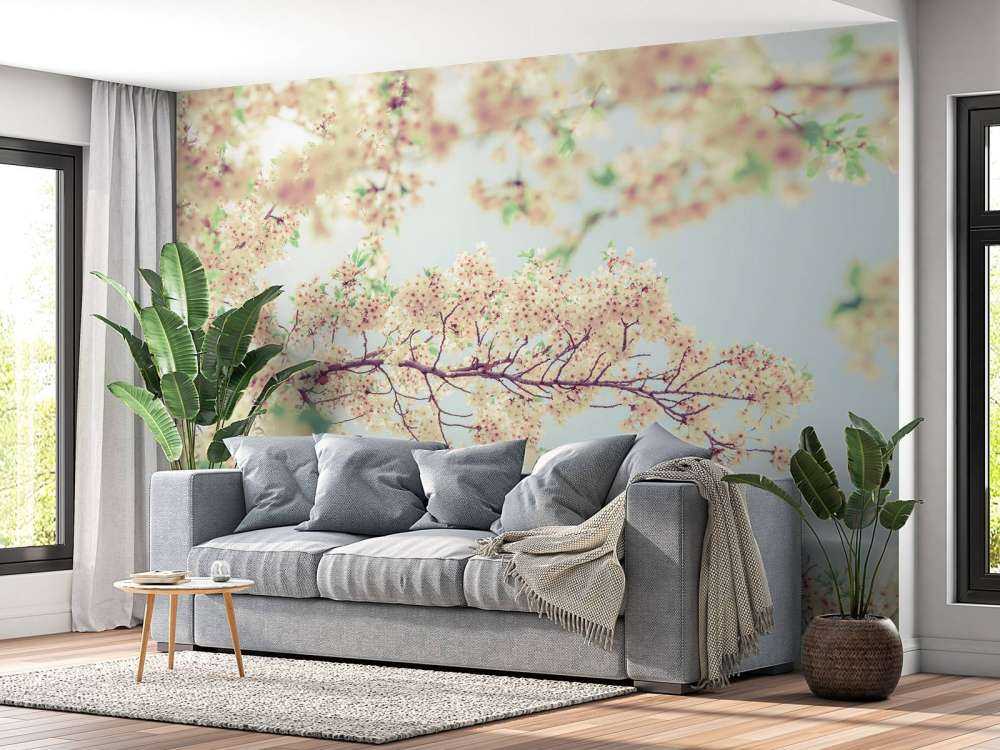 Blossom flowers with vintage look