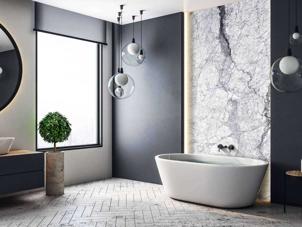 Marble black and white