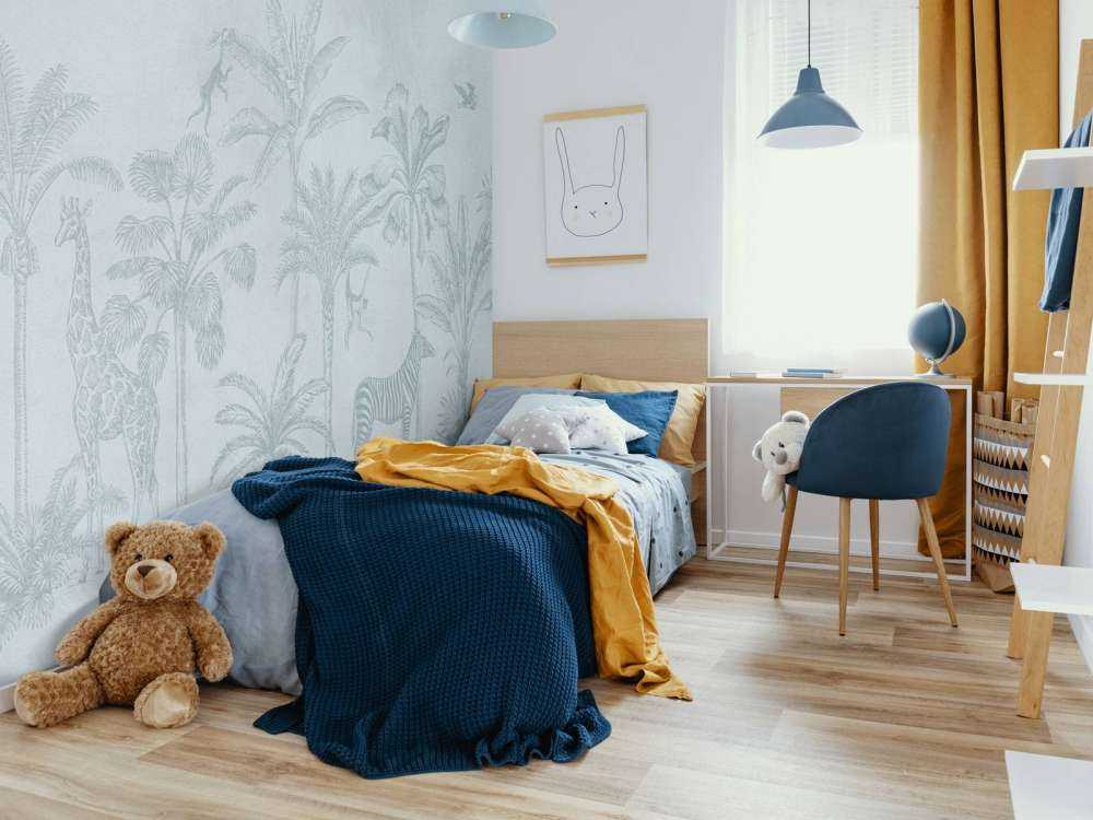 Tropical animal jungle blue