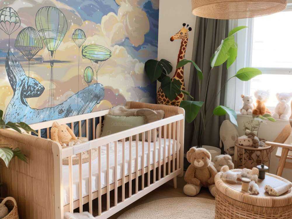 Whale with his hot air balloons