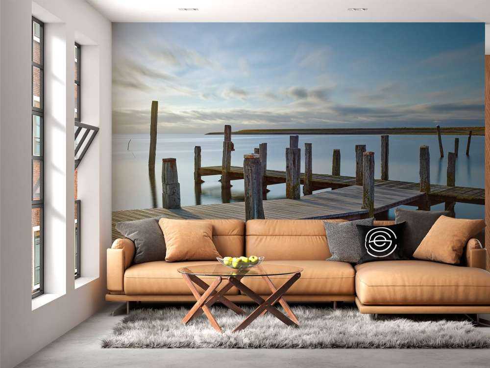 Wooden jetty at sunrise