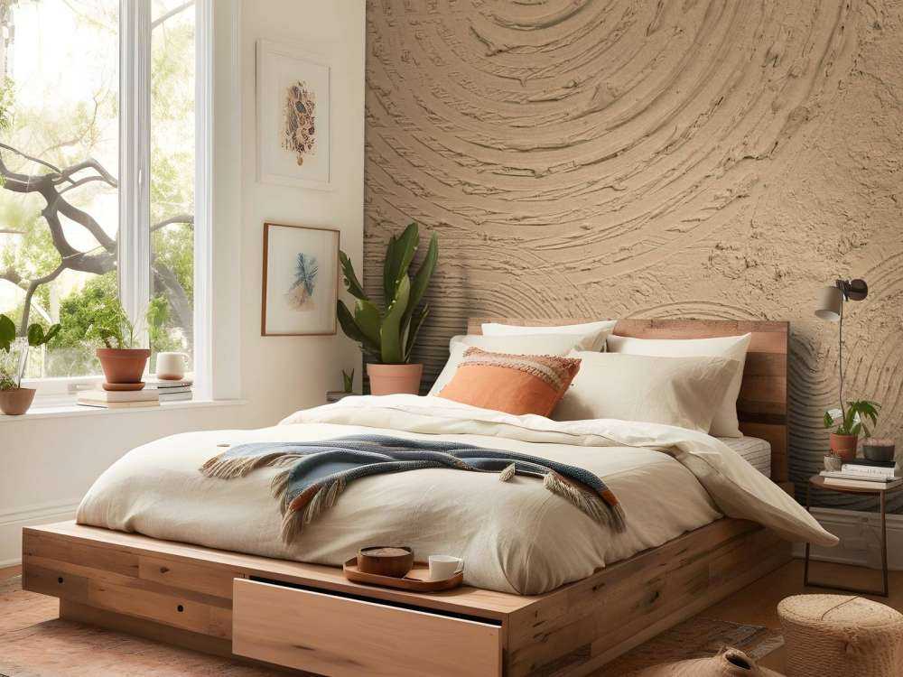 Organic shapes and lines in gold brown