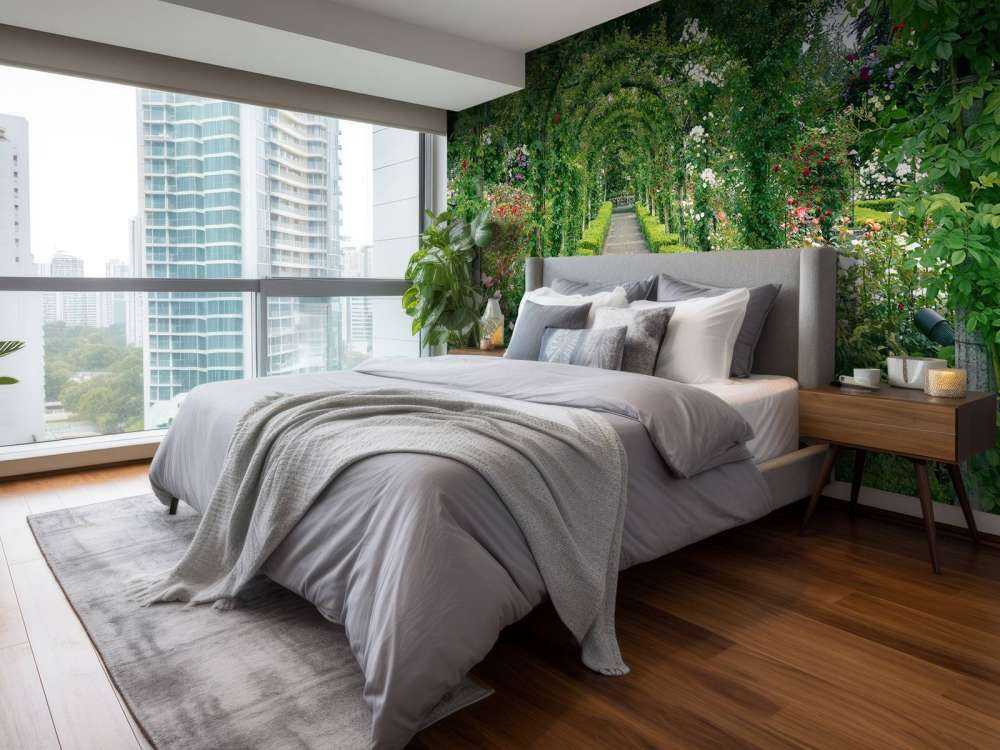 Path through rose garden