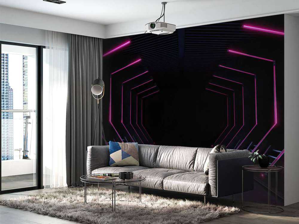 Luminous 3D hallway