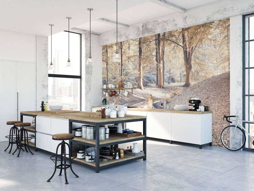 Stream in forest - pastel