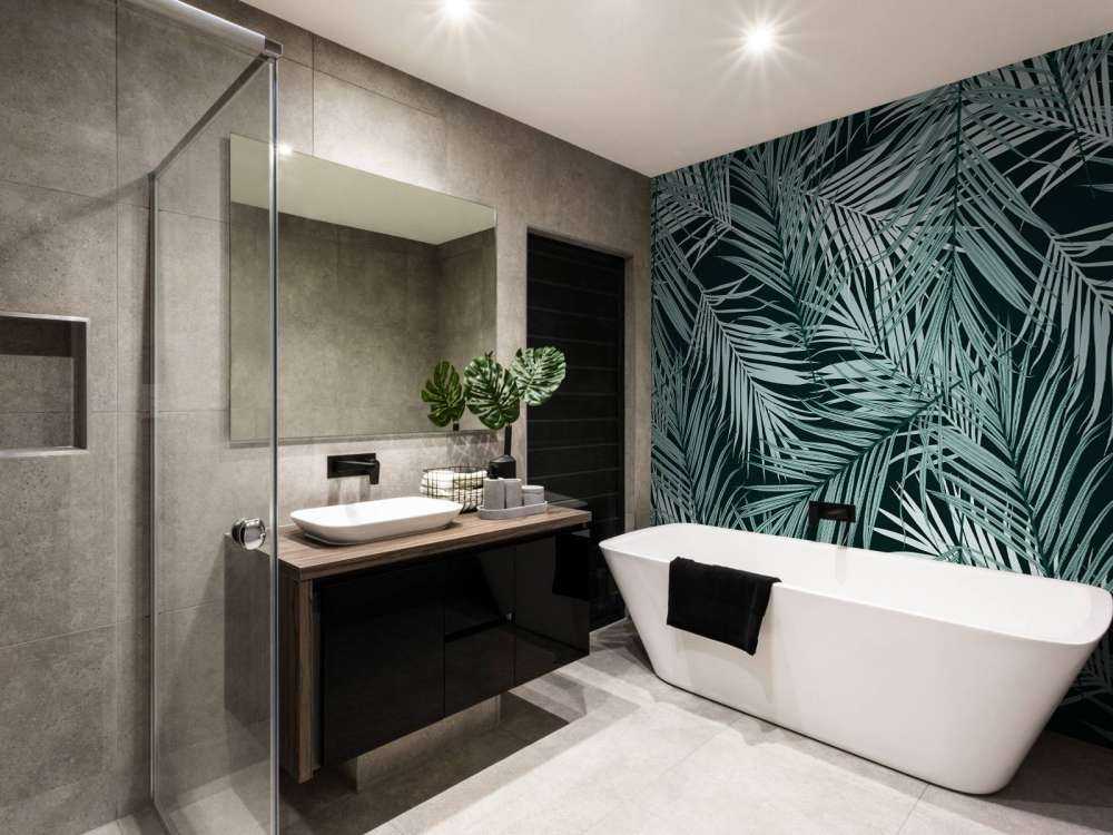 Tropical leaves black background