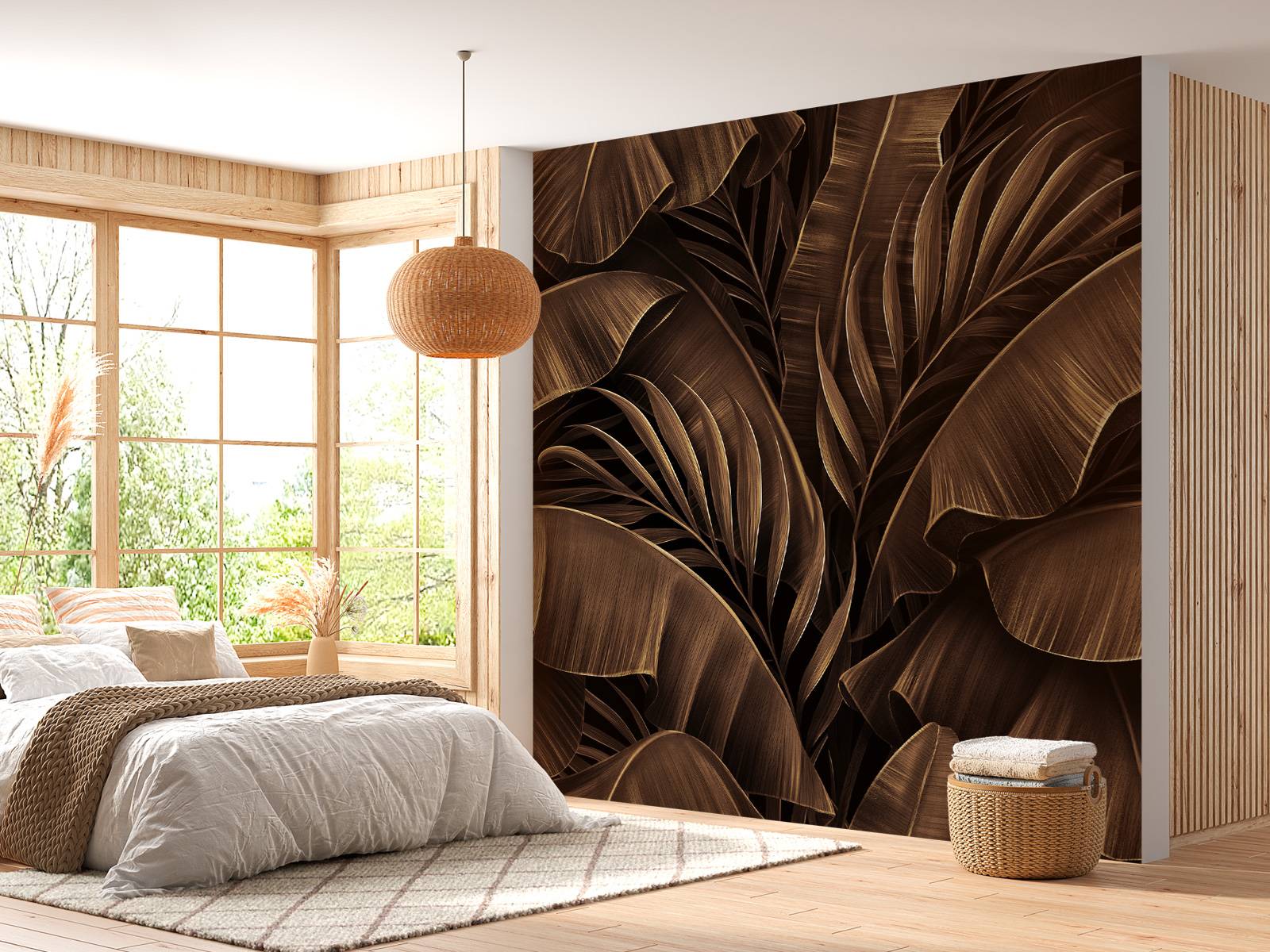 Bronze banana leaves