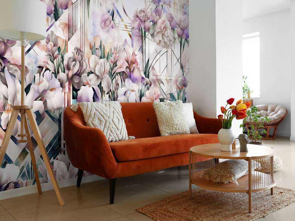 Huge Watercolor Irises Pink