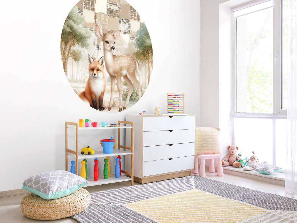 Wild animals in warm tones