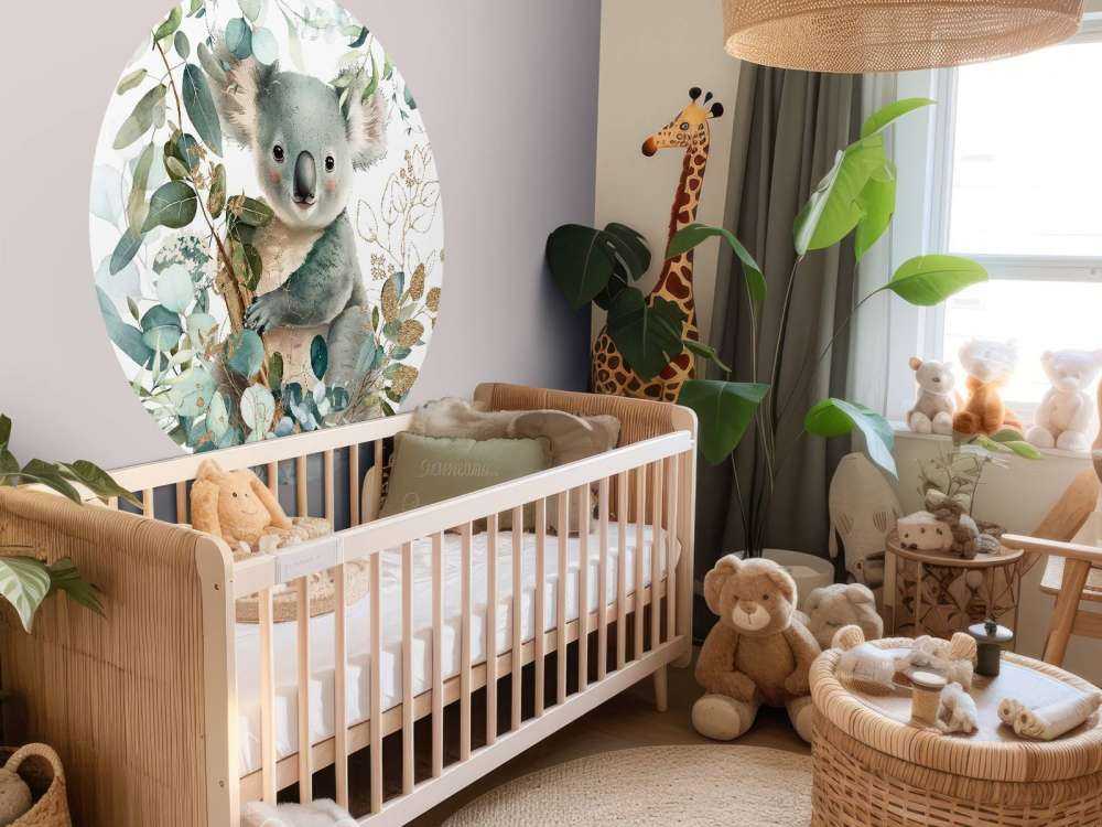 Cute koala in eucalyptus