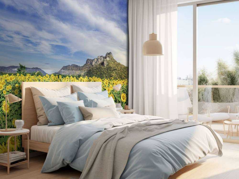 Yellow blooming field