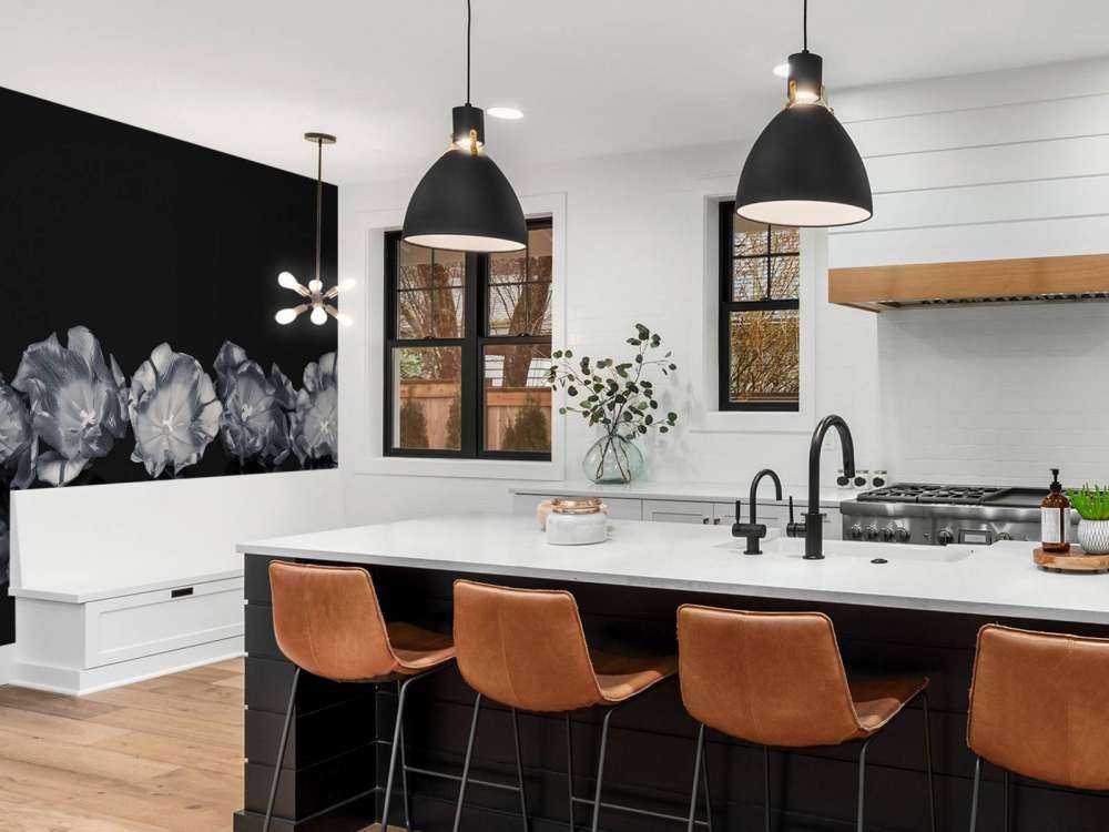 Bloemen in het zwart-wit