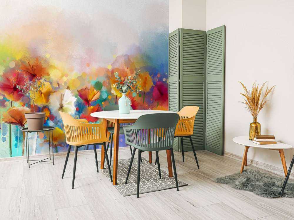 Gekleurde aquarel bloemen