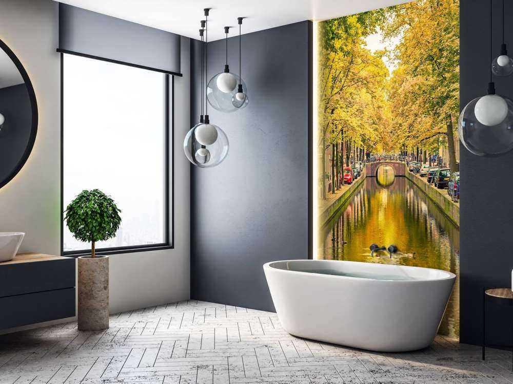 Brug over een kanaal in Amsterdam