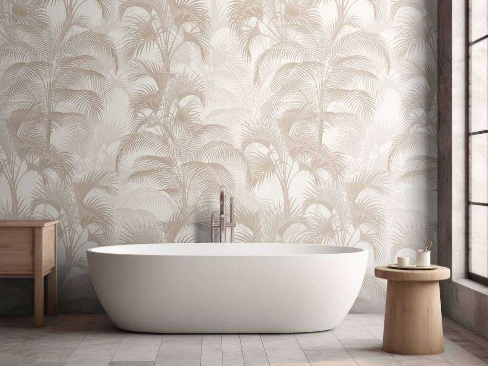 Tropical Vintage Palms - beige