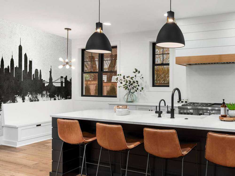 Watercolor skyline, New York