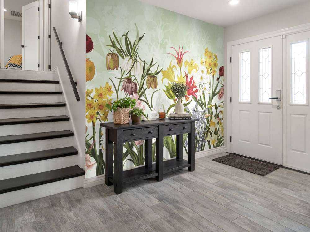 Spring Flowers - Fresh Mint Green