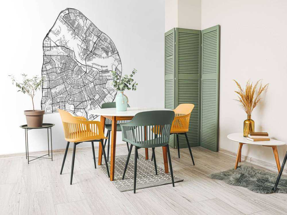 Plattegrond van Amsterdam, wit