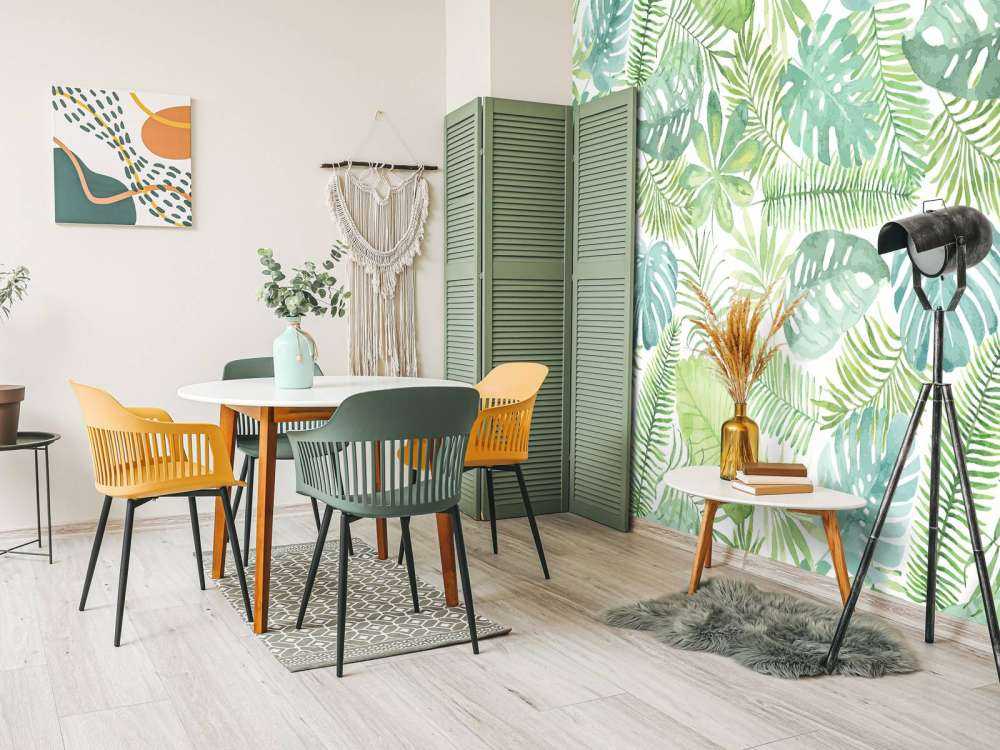 Tropical watercolour leaves