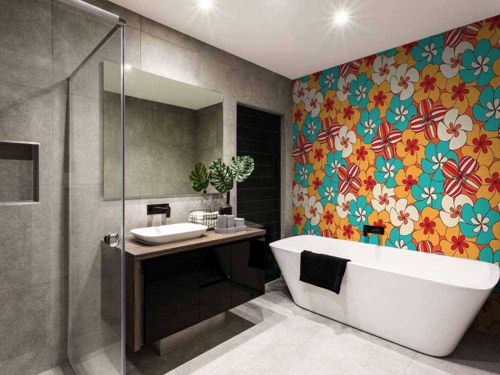 Colourful vintage flowers