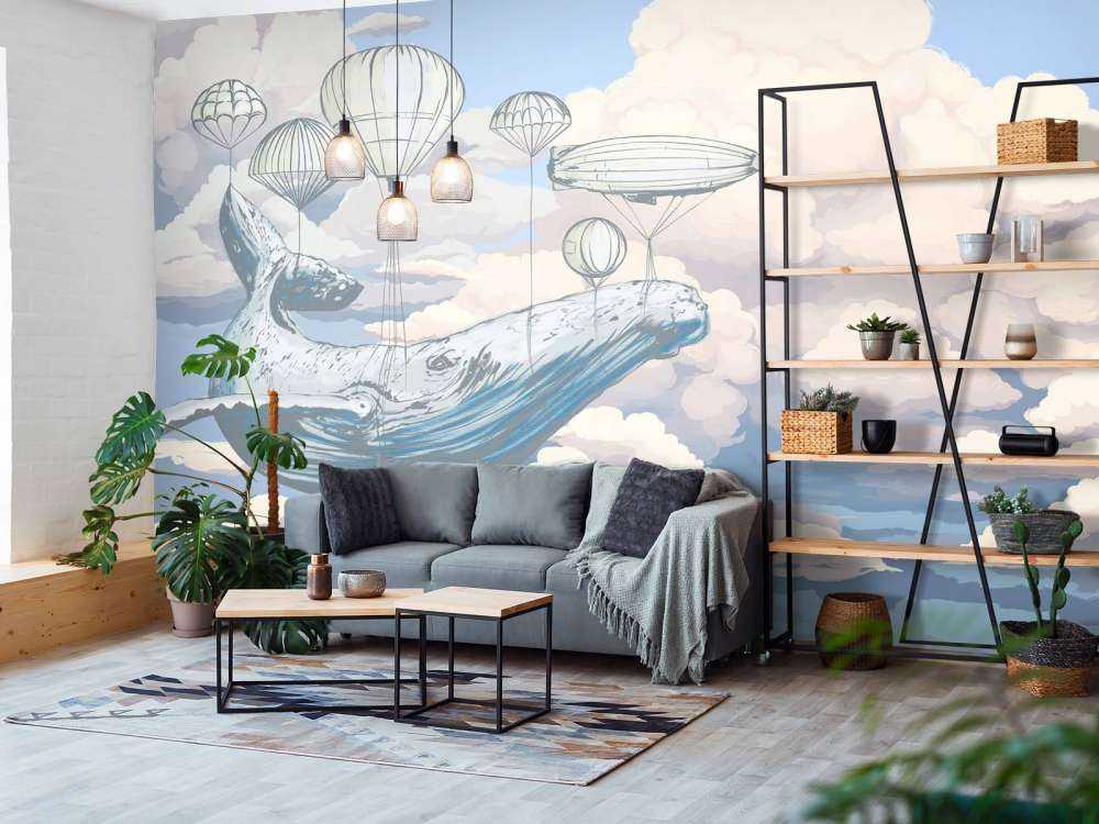 Whale and his hot-air balloons