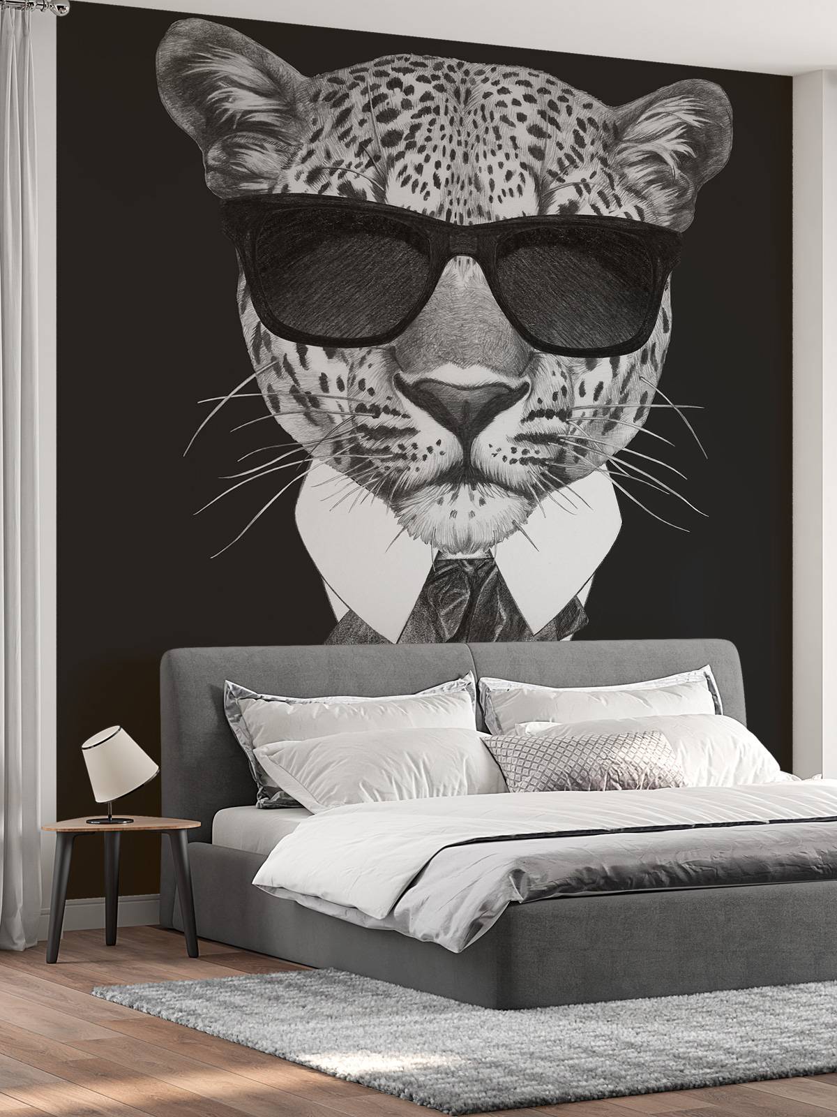 Leopard in suit