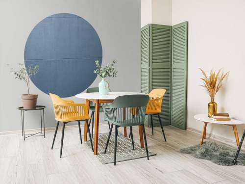 Painted concrete slabs