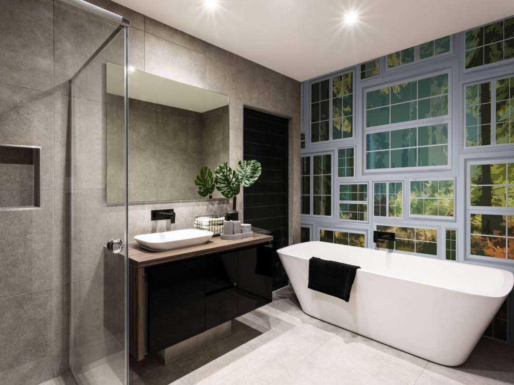 Getekend tuin uitzicht