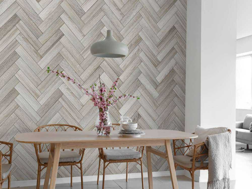 Grey herringbone